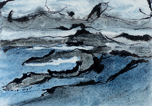 abstract watercolor landscape