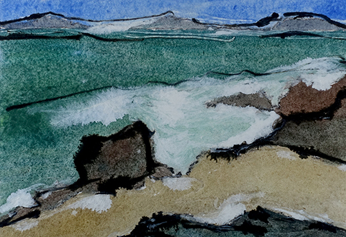 abstract watercolor landscape