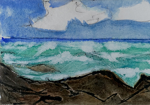 abstract watercolor landscape