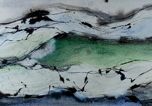 abstract watercolor landscape