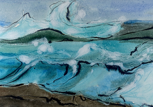 abstract watercolor landscape