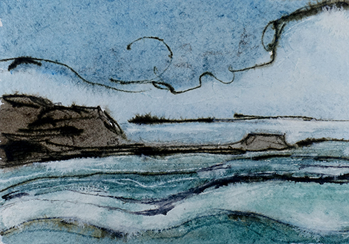 abstract watercolor landscape