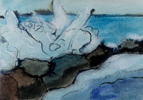 abstract watercolor landscape