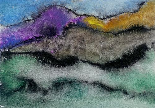 abstract watercolor landscape