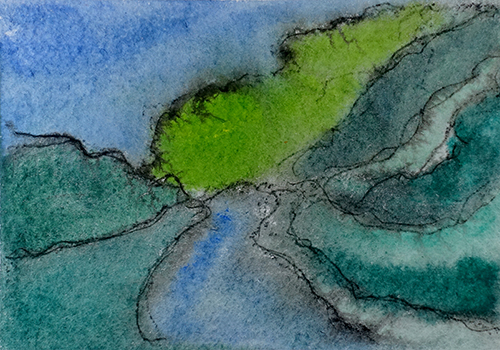 abstract watercolor landscape