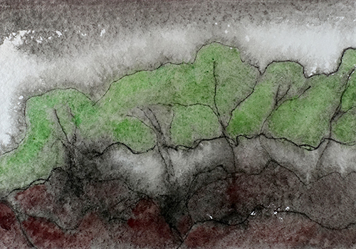 abstract watercolor landscape
