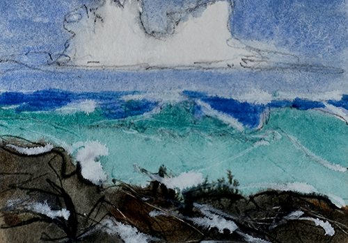 abstract watercolor landscape