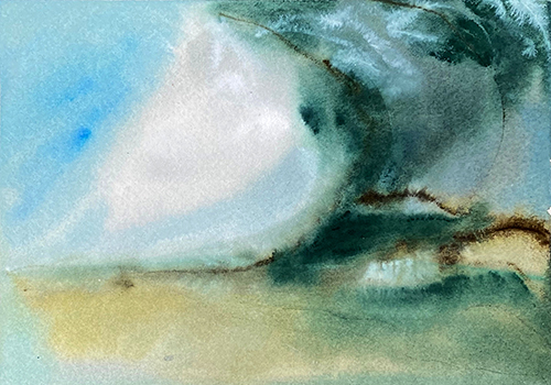 abstract watercolor landscape