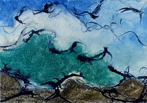 abstract watercolor landscape