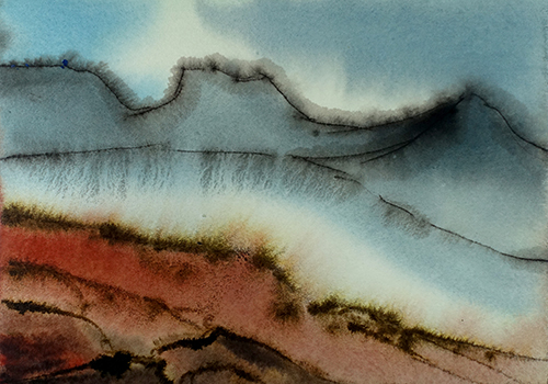 abstract watercolor landscape