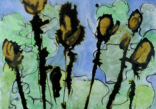 abstract watercolor landscape