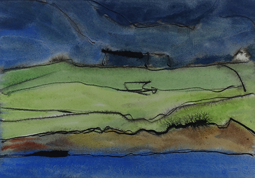 abstract watercolor landscape