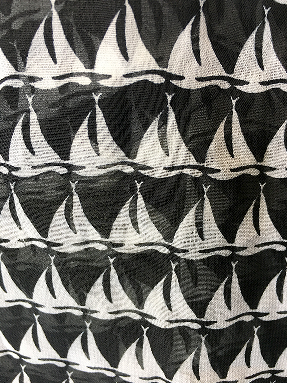 black and white sailboat pattern