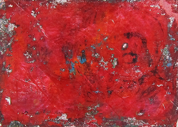Monoprint with Camillia petals