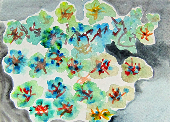 Block printed pattern
